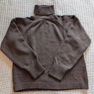 Brown turtleneck knit